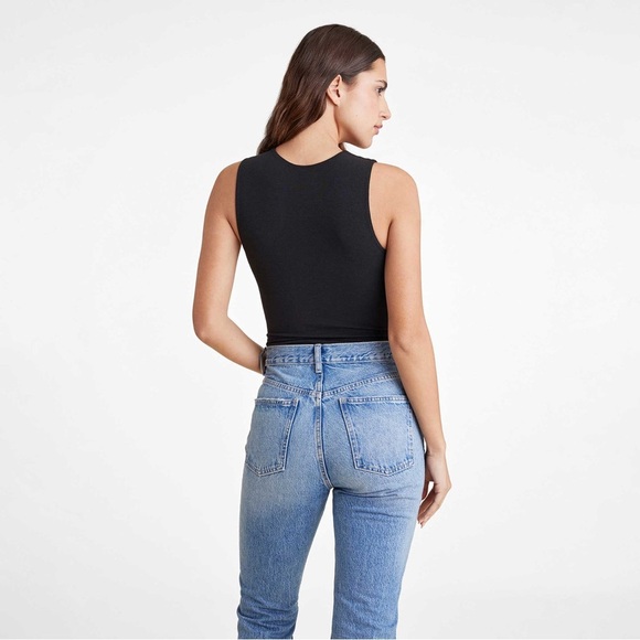 Nuuds Black Ribbed Sleeveless Bodysuit - Picture 2 of 5